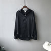 Korean Solid Color Long Sleeve Collared Shirt