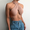 Criss-Cross Halter Tube Top for Nightclub