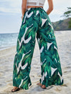 Casual Vacation High Waist Print Wide Leg Pants