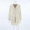 Fashionable Cashmere Cardigan and Skirt Set