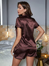 Ice Silk Short-Sleeve Pajama Set