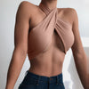 Criss-Cross Halter Tube Top for Nightclub