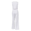 Cotton Linen Sleeveless Vest Waistcoat Trousers Two-Piece Set