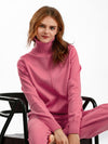 Turtleneck Solid Color Sweater Two-Piece Set