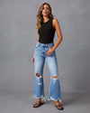 Tassel Water Washed Wide Leg Jeans for Women