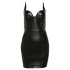 All-Match V-Neck Backless Faux Leather Vest for Women