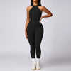 Peach Hip Raise Beauty Back Yoga Jumpsuit