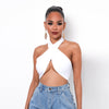 Criss-Cross Halter Tube Top for Nightclub