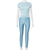 Round Neck Short Sleeve High-Waist Slimming Pants Casual Suit