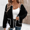 Loose Color Block Polar Fleece Jacket