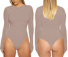 Casual Long Sleeve Tight Bodysuit for Women