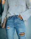 Ripped Slimming Cropped Jeans for Women