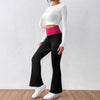 Fleece-Lined High Waist Slim Flare Pants