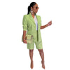 Blazer and Shorts Two Piece Suit for Women