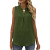 Solid Color Chiffon Sleeveless Pullover Shirt