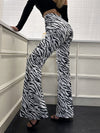 Yogahose mit Bootcut-Design im Zebra-Print