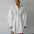 French Slim-Fit Retro Shirt Dress with Long Sleeves