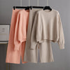 Women’s Casual Knit Sweater and Wide-Leg Pants Two-Piece Set