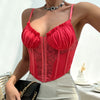 Elegant Lace Pleated Boning Corset Vest for Summer