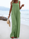 Ethnic Solid Color Wide Leg Jumpsuit