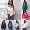 Satin Long Sleeve Artificial Silk Shirt