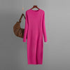 Slim Fit Knitted Long Sleeve Midi Dress