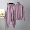 Turtleneck Solid Color Sweater Two-Piece Set