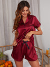 Ice Silk Short-Sleeve Pajama Set