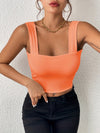 Wide Strap Slim Fit Camisole Top