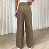 Pleated High Waist Loose Straight Pants for Women