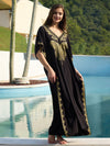 Embroidered Loose Beach Robe and Swimsuit Cover