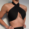 Criss-Cross Halter Tube Top for Nightclub