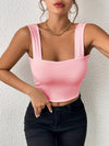 Wide Strap Slim Fit Camisole Top