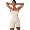 Solid Color Casual Yoga Shaping Romper