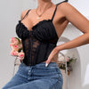 Elegant Lace Pleated Boning Corset Vest for Summer