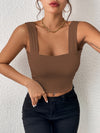 Wide Strap Slim Fit Camisole Top