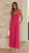 Casual Tied Spaghetti Strap Jumpsuit