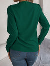 Elegant Stacked V-Neck Long Sleeve Shirt