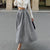 High Waist Slim Fit Pleated A-Line Skirt