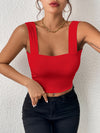 Wide Strap Slim Fit Camisole Top