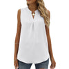 Solid Color Chiffon Sleeveless Pullover Shirt