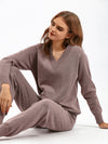 Cozy Sweater & Harem Pants Two-Piece Set