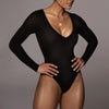 Sexy Modal V-Neck Long Sleeve Bodysuit