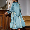 Lace-Up Mid-Length Nightgown and Pajama Set