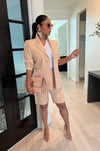 Blazer and Shorts Two Piece Suit for Women