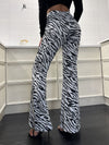 Yogahose mit Bootcut-Design im Zebra-Print