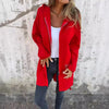 Loose Hooded Mid-Length Cardigan Coat