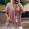 Urban Sequin V-Neck Casual Loose T-Shirt