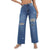 Water Washed Wide Leg Jeans for Women