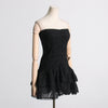 Embroidered Ruffled Tube Top Short Dress for Women